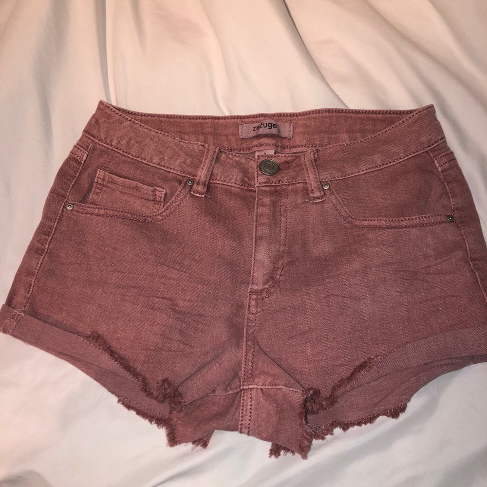 fitted jean shorts